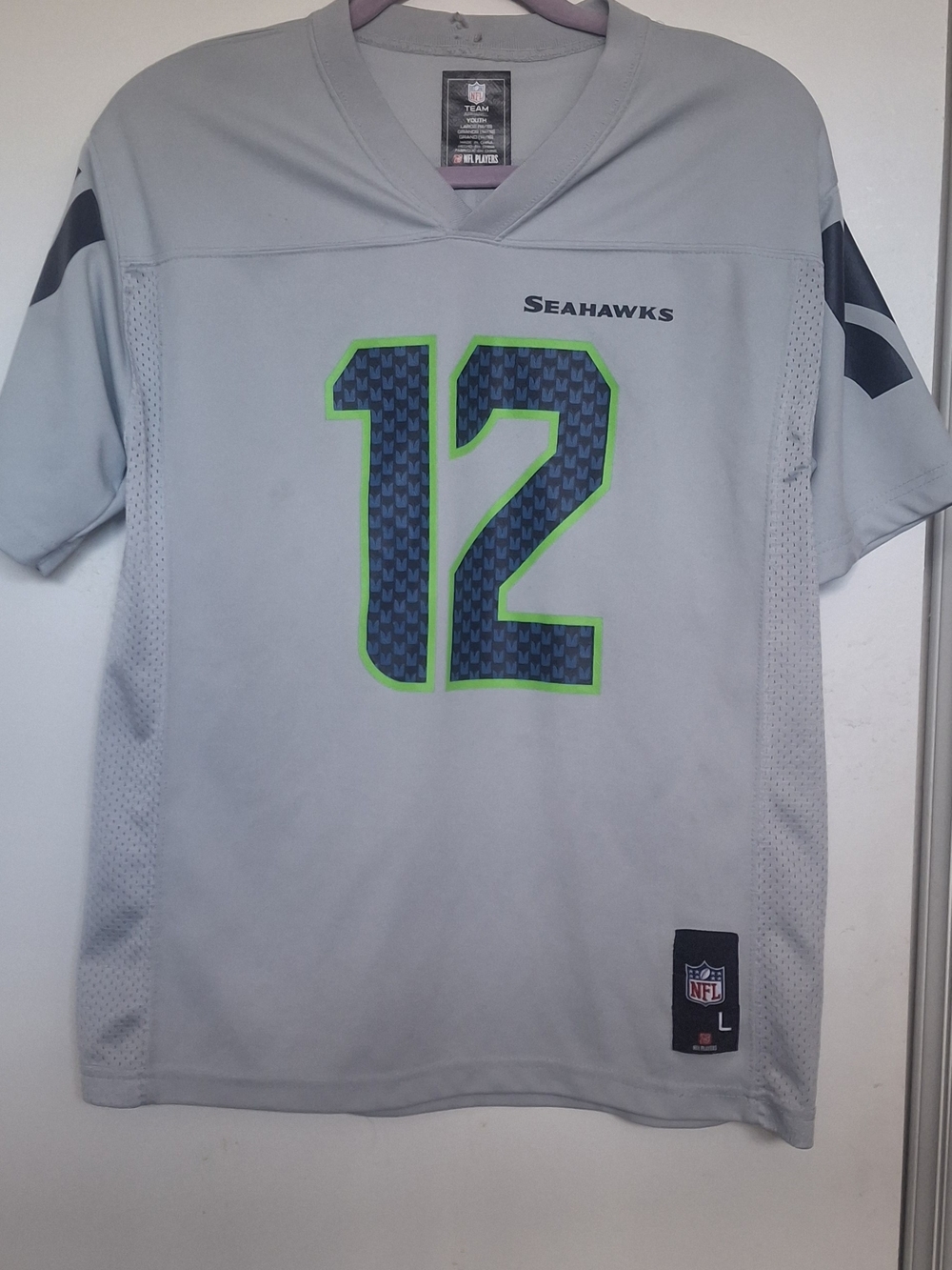 Nike Seahawks #12 Gray Performance Football Jersey